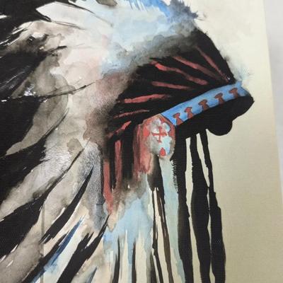 Home Decor Painting Abstract Headdress Native American