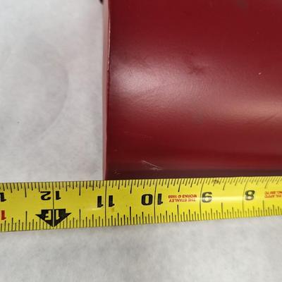 Vintage Looking Red Metal Wall Mount Mail Organizer