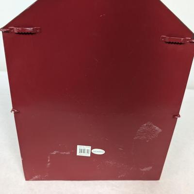 Vintage Looking Red Metal Wall Mount Mail Organizer
