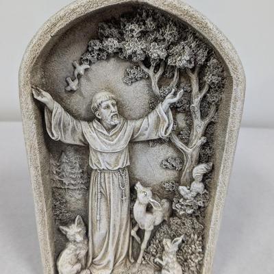 Outdoor Saint Francis Plaque Wall Decor