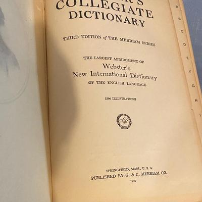 1927 Webster Dictionary