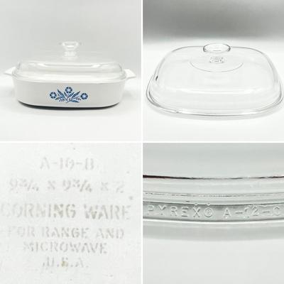 CORNING WARE ~ Blue Cornflower ~ Two (2) Piece Bakeware Set
