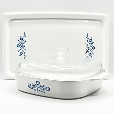 CORNING WARE ~ Blue Cornflower ~ Two (2) Piece Bakeware Set