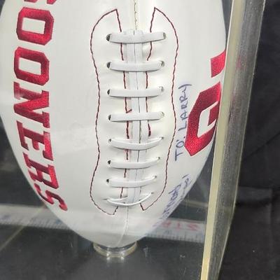 Jamelle Holieway OU Oklahoma Sooners 1985 Champs Signed Autograph Football
