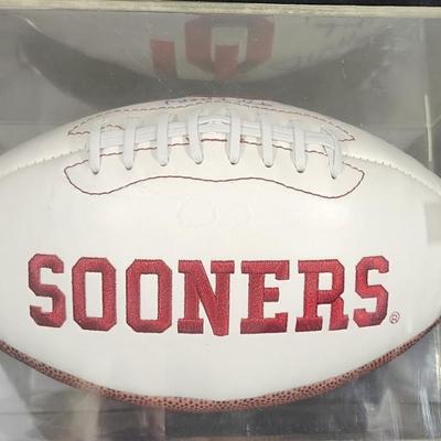 Jamelle Holieway OU Oklahoma Sooners 1985 Champs Signed Autograph Football