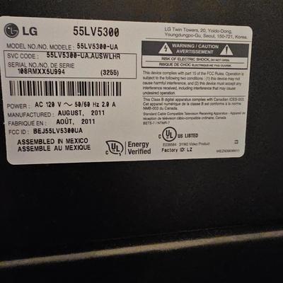 LG 55" Flat Screen TV w/Base (LR-JS)