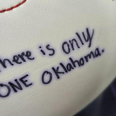 Oklahoma University OU Signed Rhamondre Stevenson football W/certificate Autographed JSA
