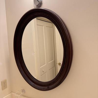 Pair of Large Mirrors in Wooden Frames (BO-DZ)