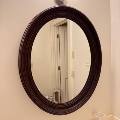 Pair of Large Mirrors in Wooden Frames (BO-DZ)