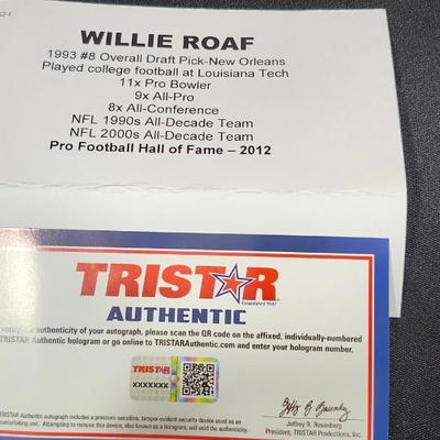Kansas City Chiefs Willie Roaf Signed Red Jersey w/HOF 2012 - Tristar Authenticated