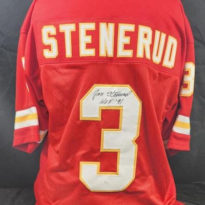 Jan Stenerud"HOF 91" Authentic Signed Red Pro Style Jersey JSA COA