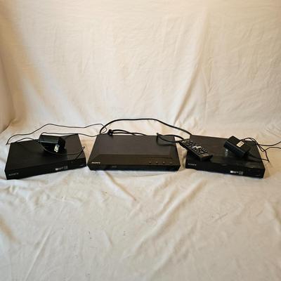 Three Sony Blu-Ray/DVD Players (LR-JS)