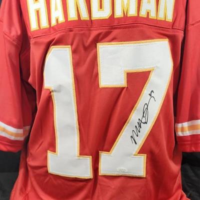 Mecole Hardman ITEM TYPE: Signed Kansas City Chiefs Custom Red Jersey, JSA COA