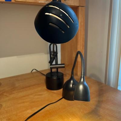 Two Black Desk Lamps (O-MG)