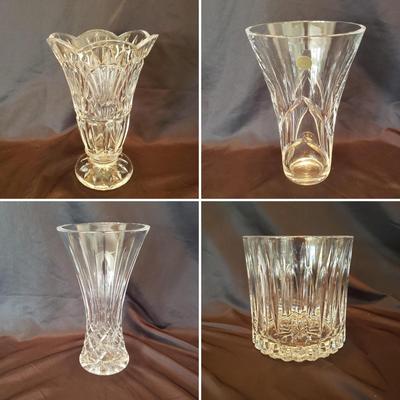 Hand Cut Glass Vase From the Czech Republic and More (P-KD)