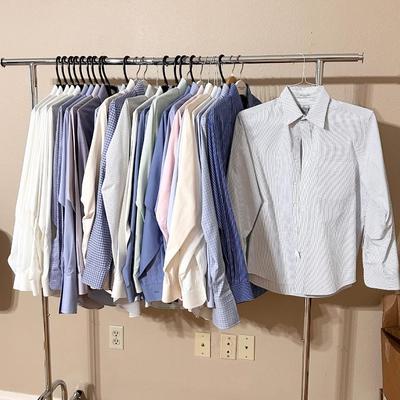 JOS A BANKS & LL BEAN ~ 14.5 - 32 ~ Lot of 24 Long Sleeve Dress Shirts