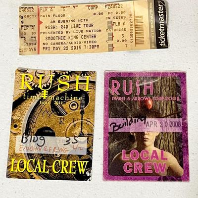 RUSH ~ Memorabilia From The Band