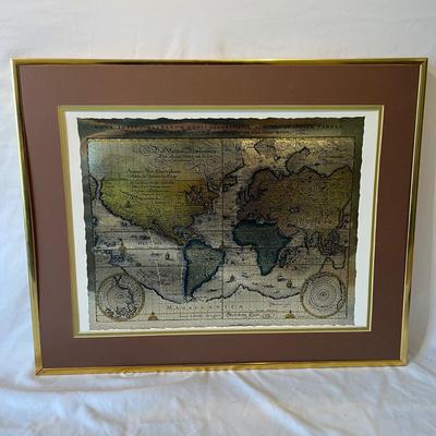 Engraving, Clock, Barometer & Map (O-MG)