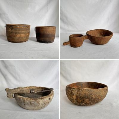 Primitive Wooden Bowls (P-DZ)