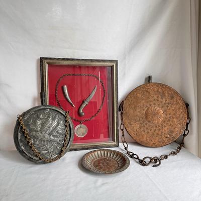 Hammered Copper Water Canteens, Dagger and More (P-DZ)