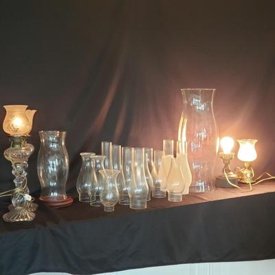 Collection of Hurricane Globes and Lamps (P-KD)