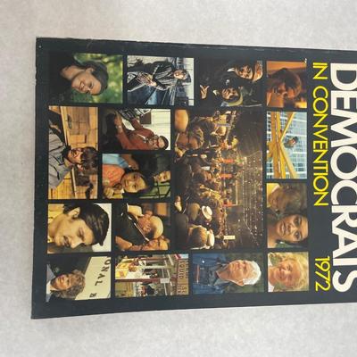 1972 Democrat Convention Program and Campaign Inauguration Buttons