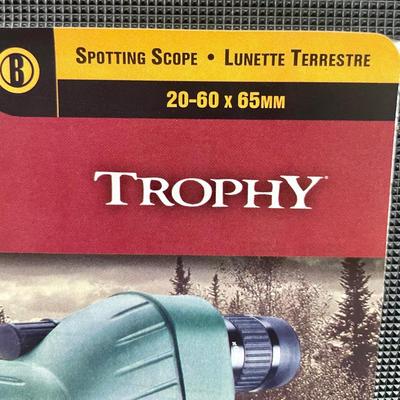 Bushnell Trophy Spotting Scope Green 20-60x65mm Tripod Hard Case Soft Case