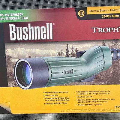Bushnell Trophy Spotting Scope Green 20-60x65mm Tripod Hard Case Soft Case