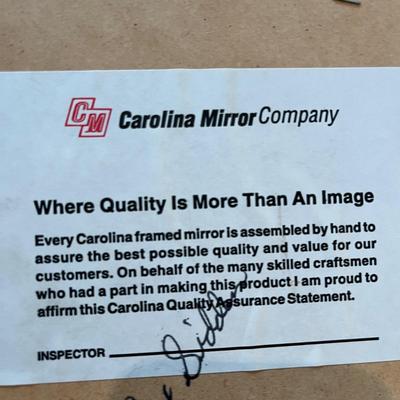 Pair of Carolina Mirror Company Wooden Framed Beveled Mirrors (O-MG)
