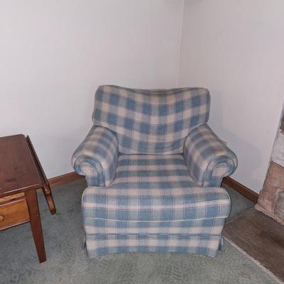 2 Blue Plaid Chairs