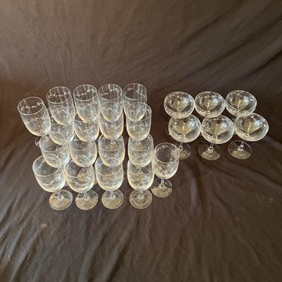 Fostoria Silver Rimmed Stemware (O-MG)