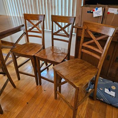 Tall Boy Dining Table with Six Chairs (DR-JS)