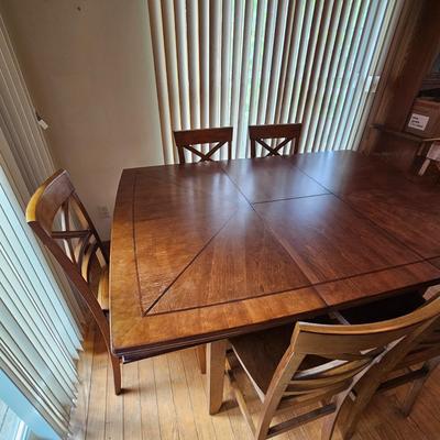 Tall Boy Dining Table with Six Chairs (DR-JS)