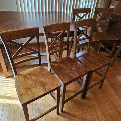 Tall Boy Dining Table with Six Chairs (DR-JS)