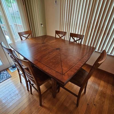 Tall Boy Dining Table with Six Chairs (DR-JS)