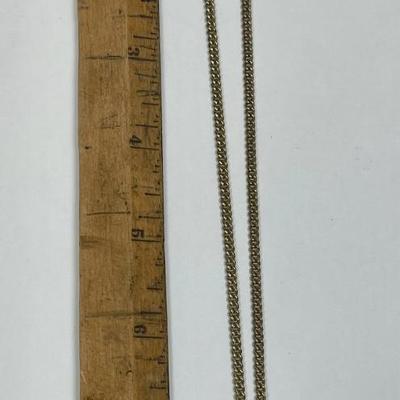 Magenta Colored Stone Pendant with Gold-tone Setting & Chain