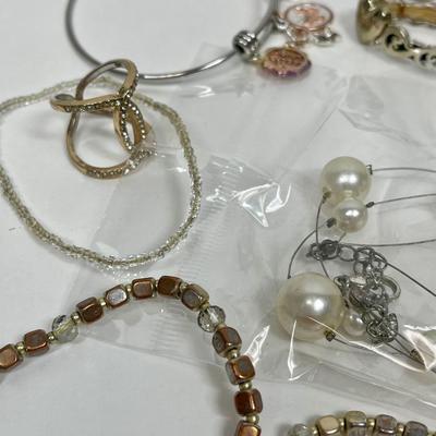 Large Jewelry Lot - Bracelets, Rings, Necklace