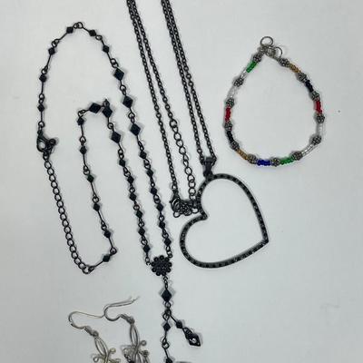 Jewelry Lot - 2 necklaces, Earrings, Bracelet