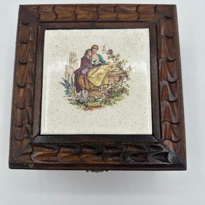 Vintage Wood Jewelry Box