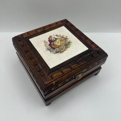 Vintage Wood Jewelry Box