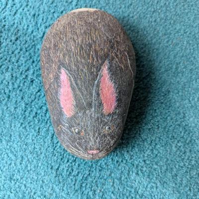 Hand Painted Bunny Rock