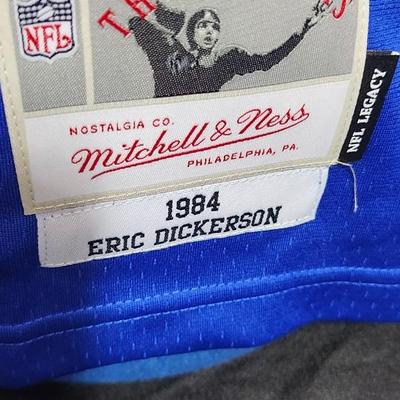 Eric Dickerson NWT Los Angeles Rams Signed Blue & Yellow Throwback Jersey Beckett Witnessed