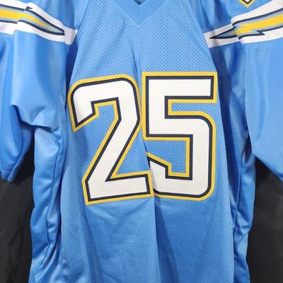 Melvin Gordon Ram Autographed/Signed Jersey Blue Custom Jersey