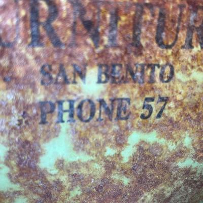 Antique advertising dust pan & broom