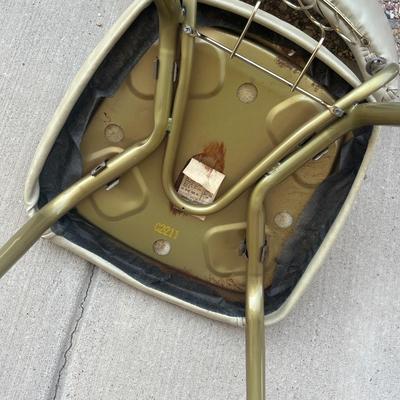 2 Brass kitchen chairs