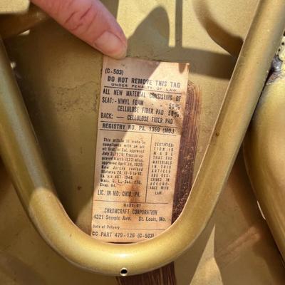Brass colored kitchen chairs