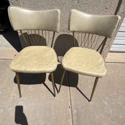 Brass colored kitchen chairs