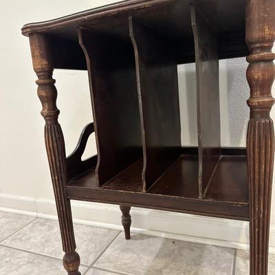Vintage Record/Magazine Rack Side Table