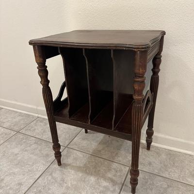 Vintage Record/Magazine Rack Side Table