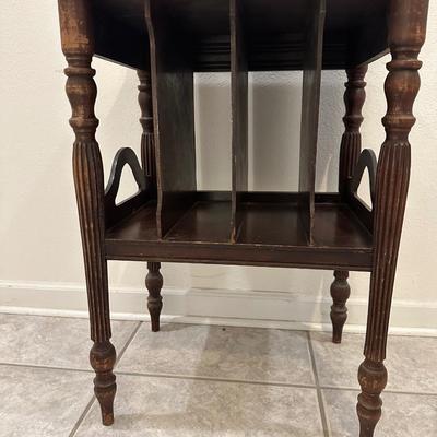 Vintage Record/Magazine Rack Side Table